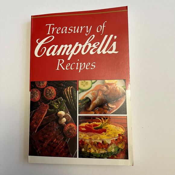 Vintage Cookbook Treasury of Campbells Recipes Paperback Illustrated - Picture 1 of 8